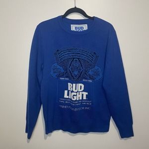 Bud Light Men's Beer Crewneck Pullover Sweater Size Medium